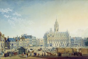 A praça principal, Middelburg, 1812